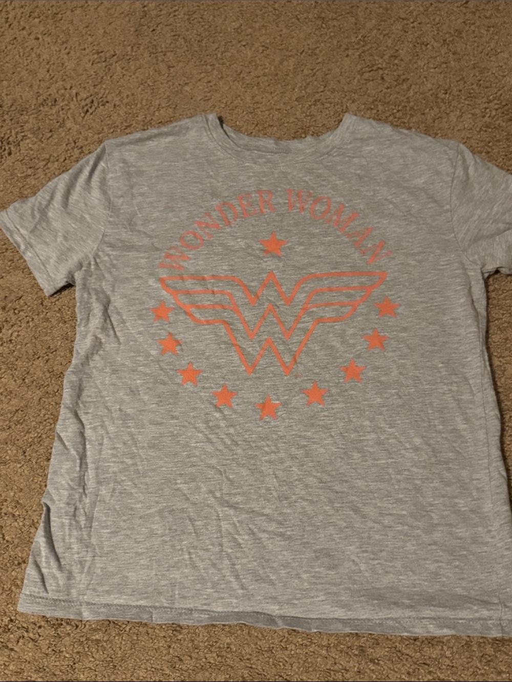 Wonder Woman Grey Tee with Coral
